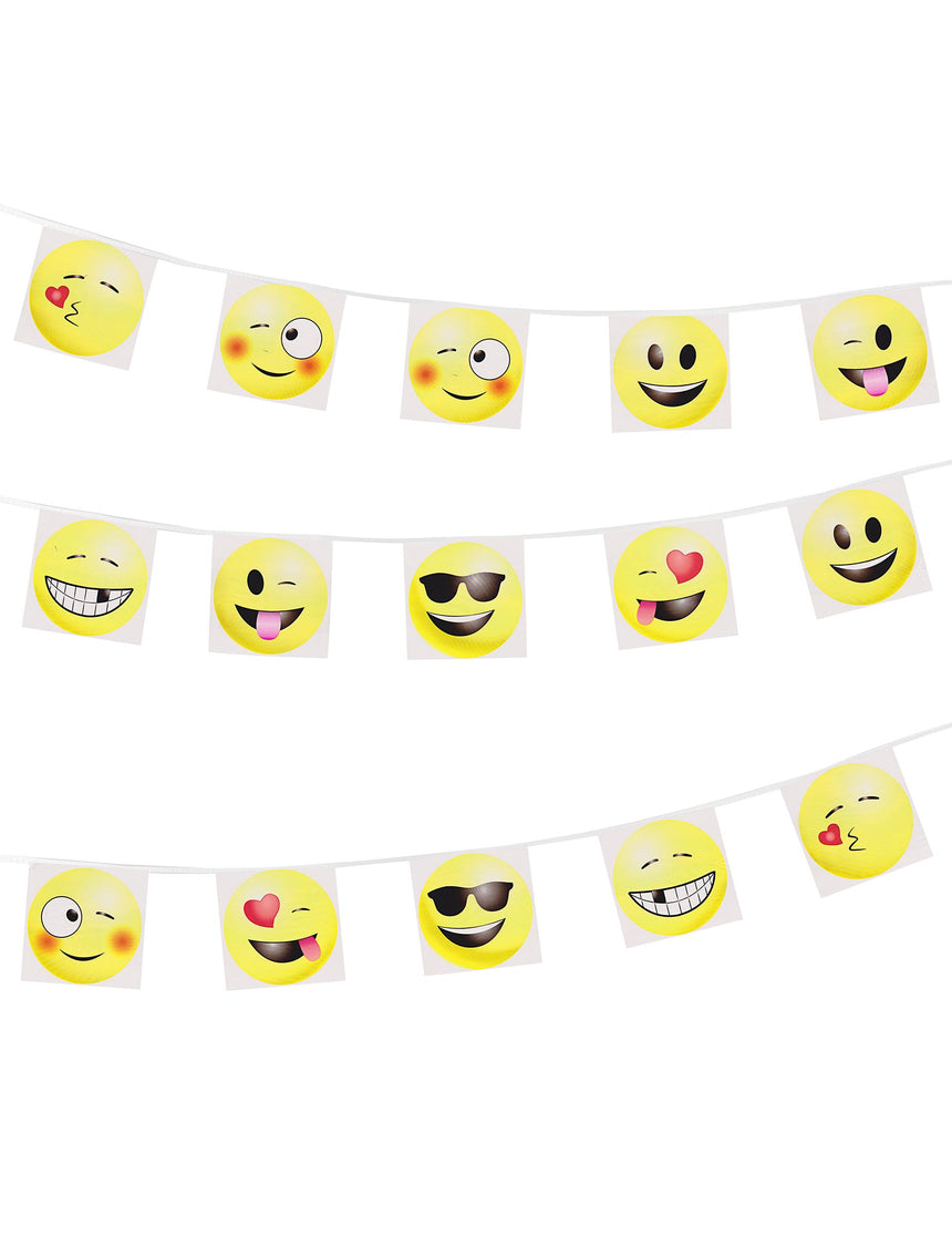 Guirlande à fanions émoticônes Imoji 8m