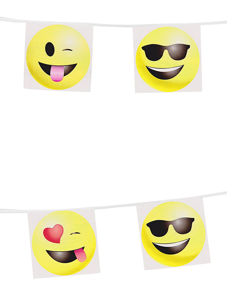 Guirlande à fanions émoticônes Imoji 8m