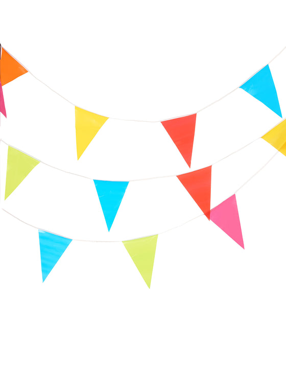 Guirlande à fanions multicolores en papier 10 m