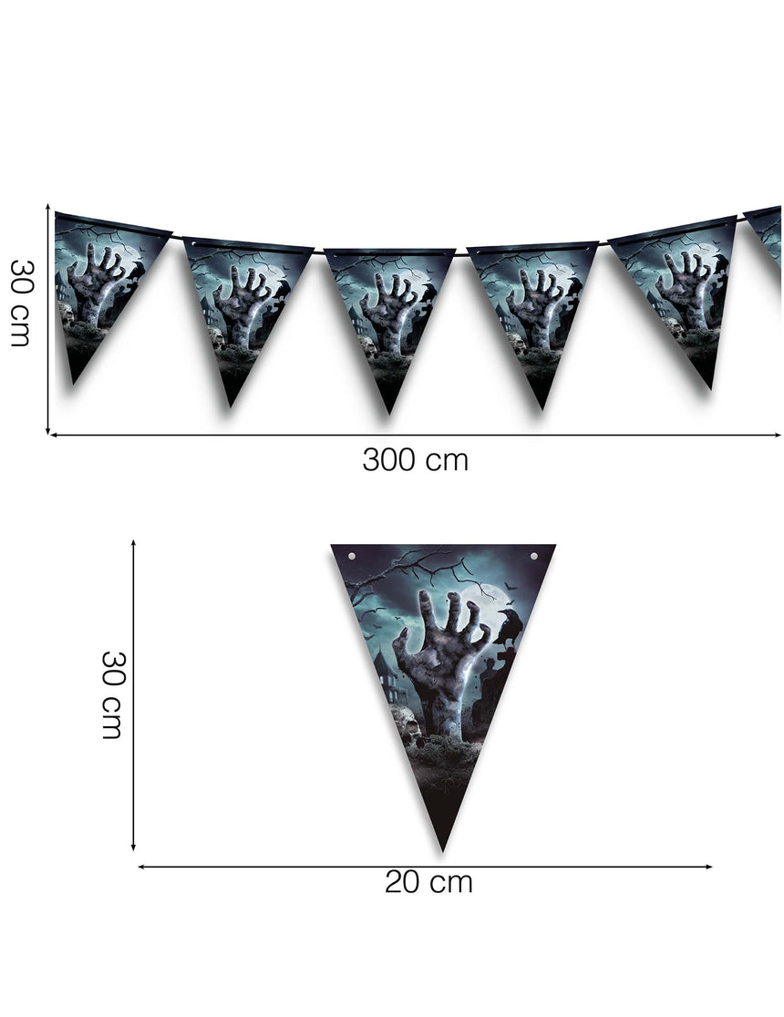 Guirlande à fanions revenants du cimetière 300 cm