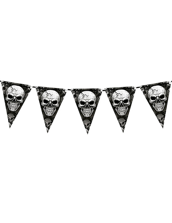 Guirlande à fanions tête de mort