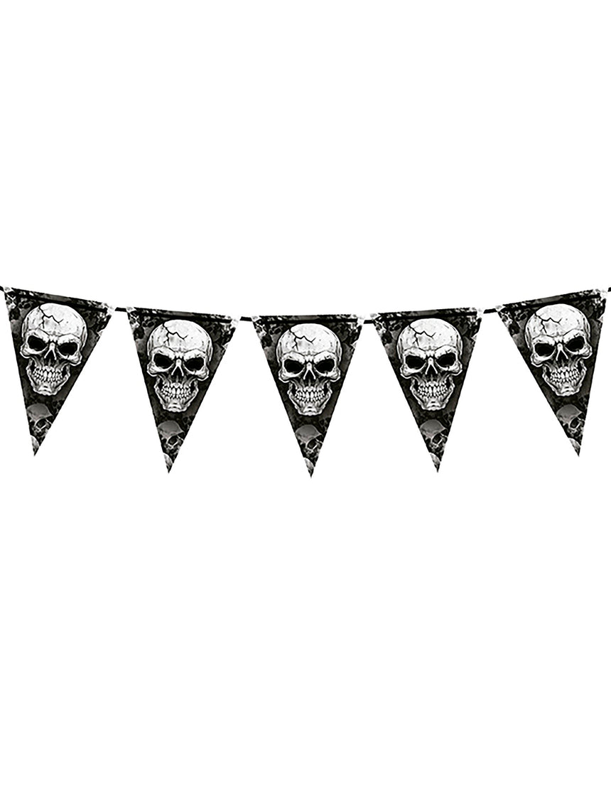 Guirlande à fanions tête de mort