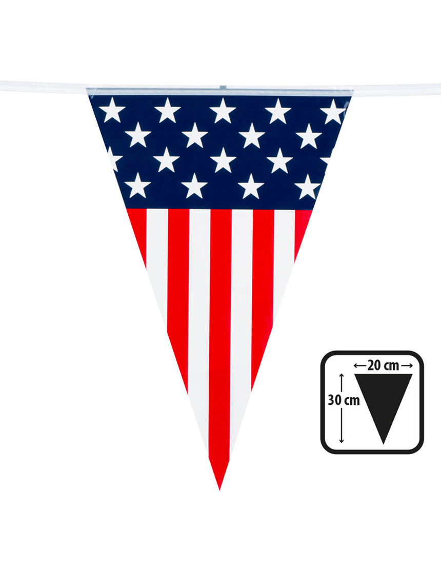 Guirlande à fanions USA 6 m
