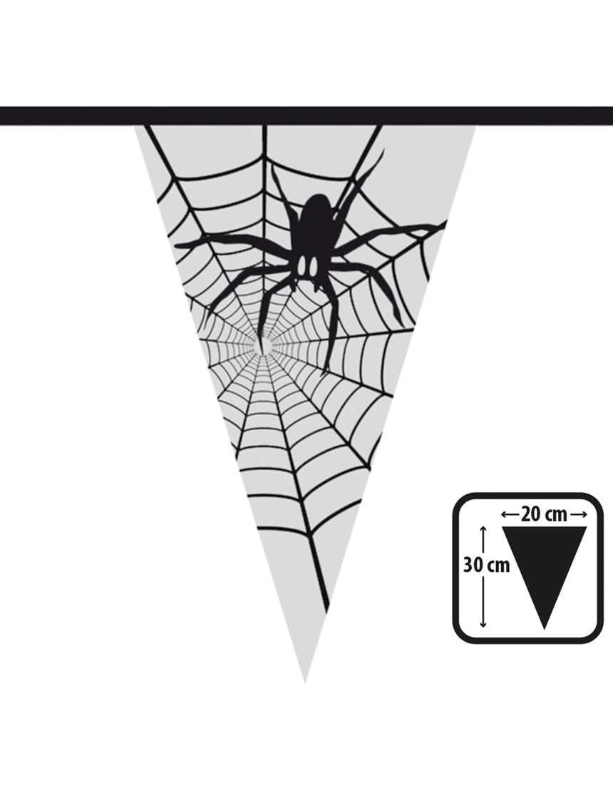Guirlande araignée transparente Halloween 6 m