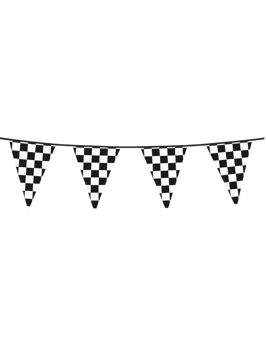 Guirlande de fanions damier 6 m