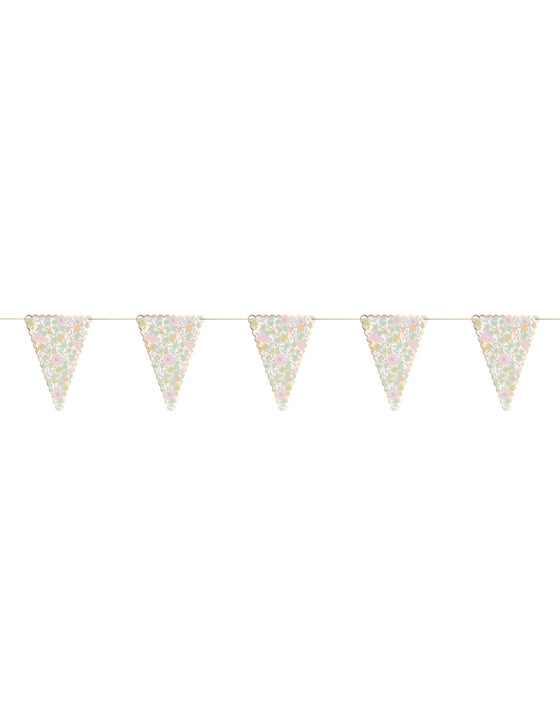 Guirlande de fanions shabby 3 m à fleurs liberty