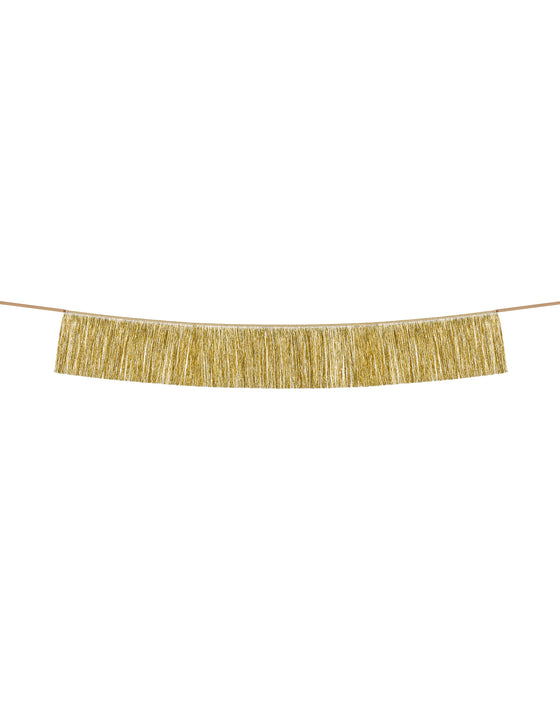 Guirlande de fils à franges dorés 135 cm