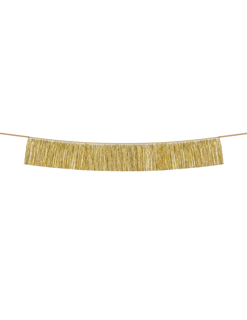 Guirlande de fils à franges dorés 135 cm