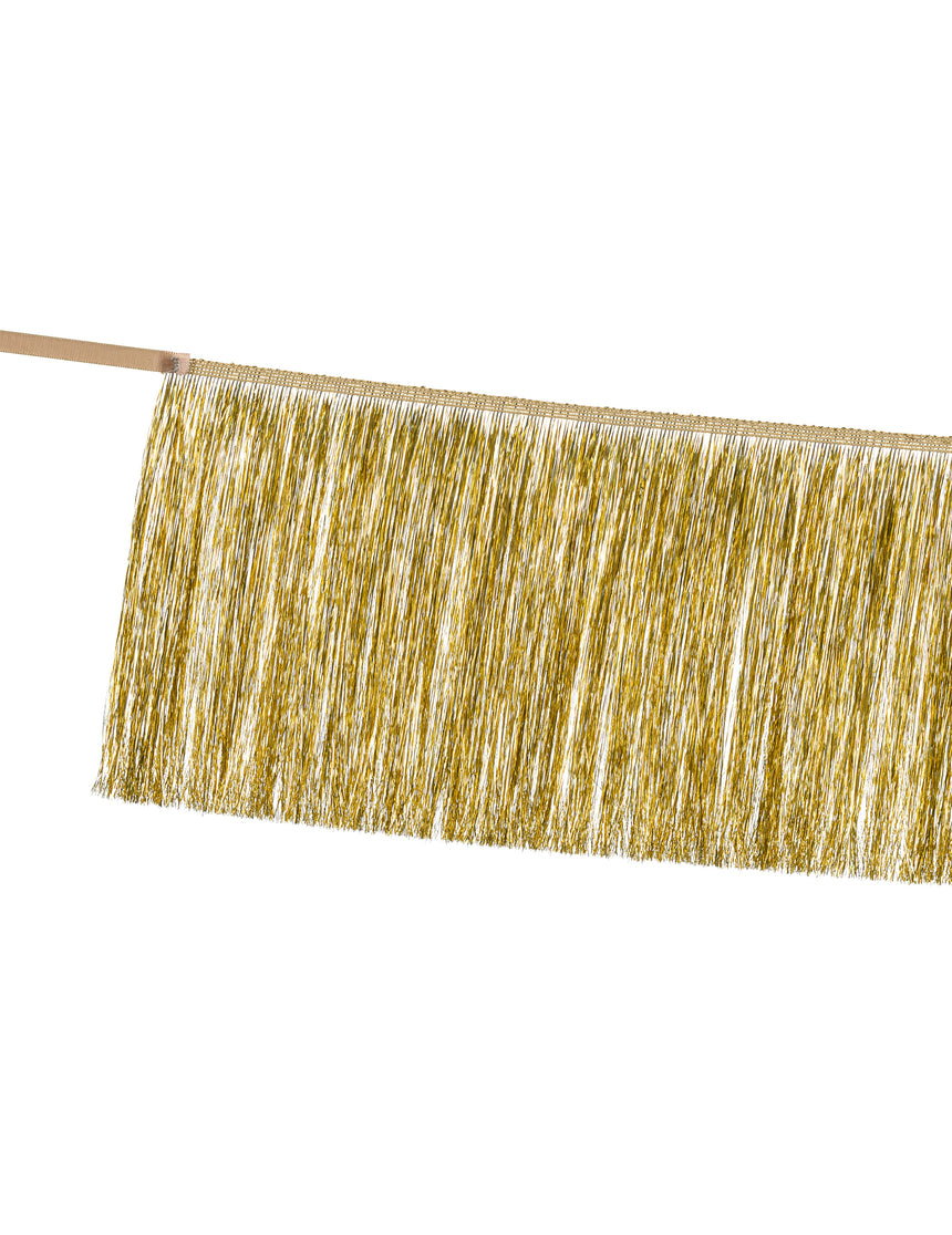 Guirlande de fils à franges dorés 135 cm