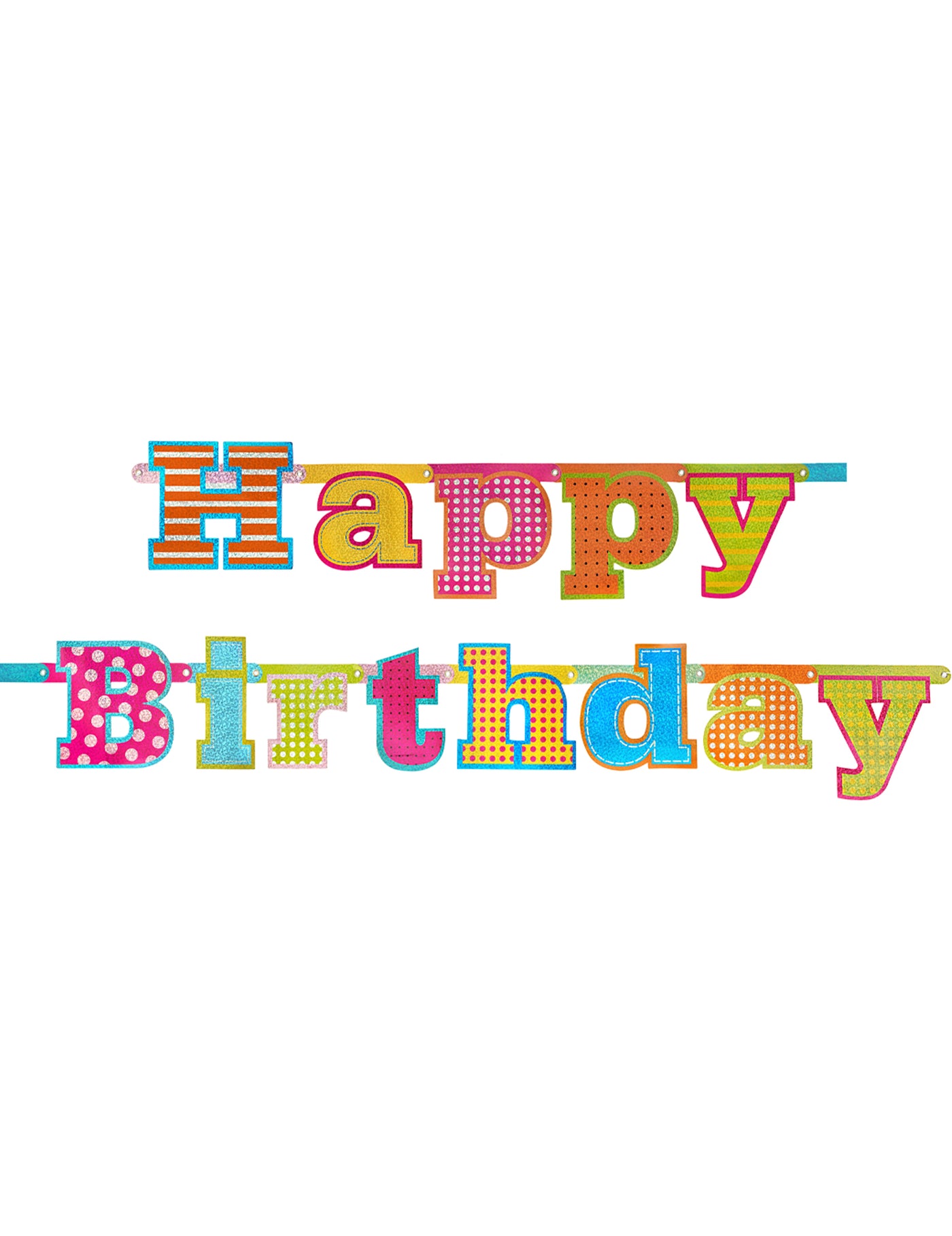 Guirlande en carton happy birthday 166 cm