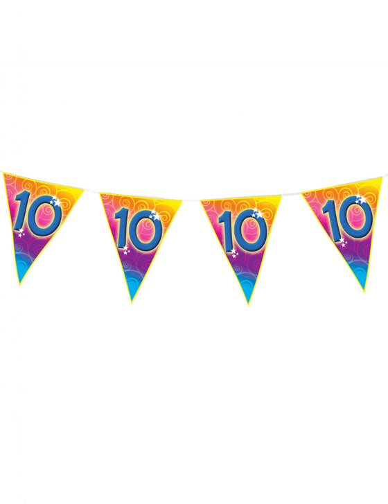 Guirlande fanions âge 10 ans 5 m