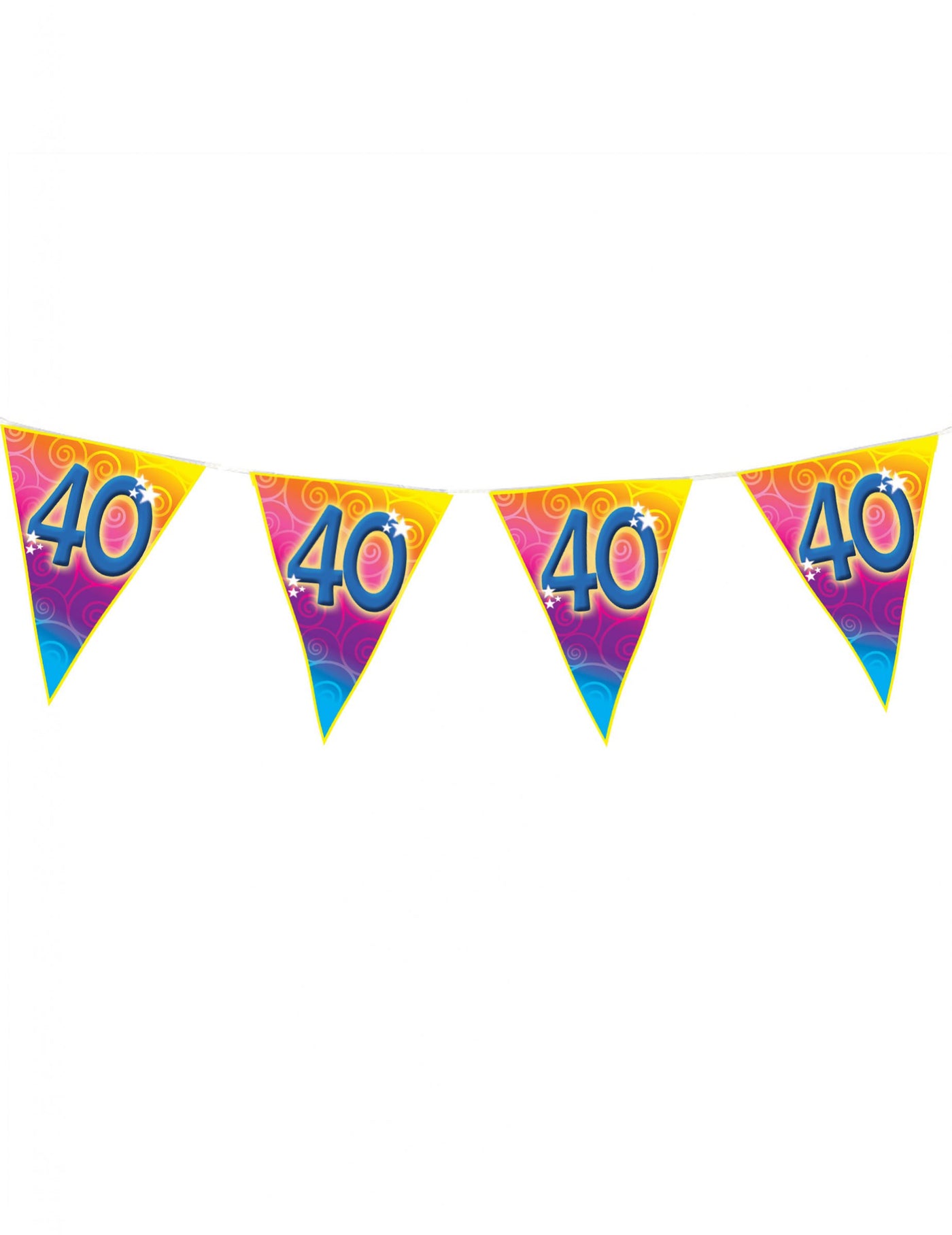 Guirlande fanions âge 40 ans 5 m