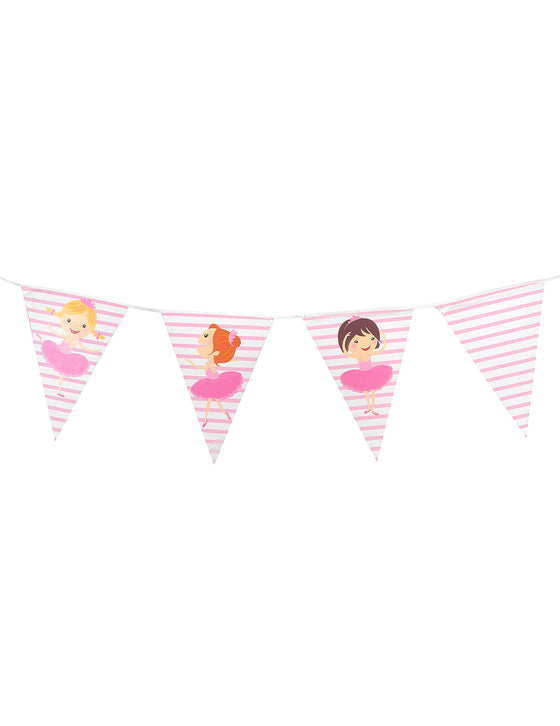 Guirlande en plastique fanions ballerines 270 cm