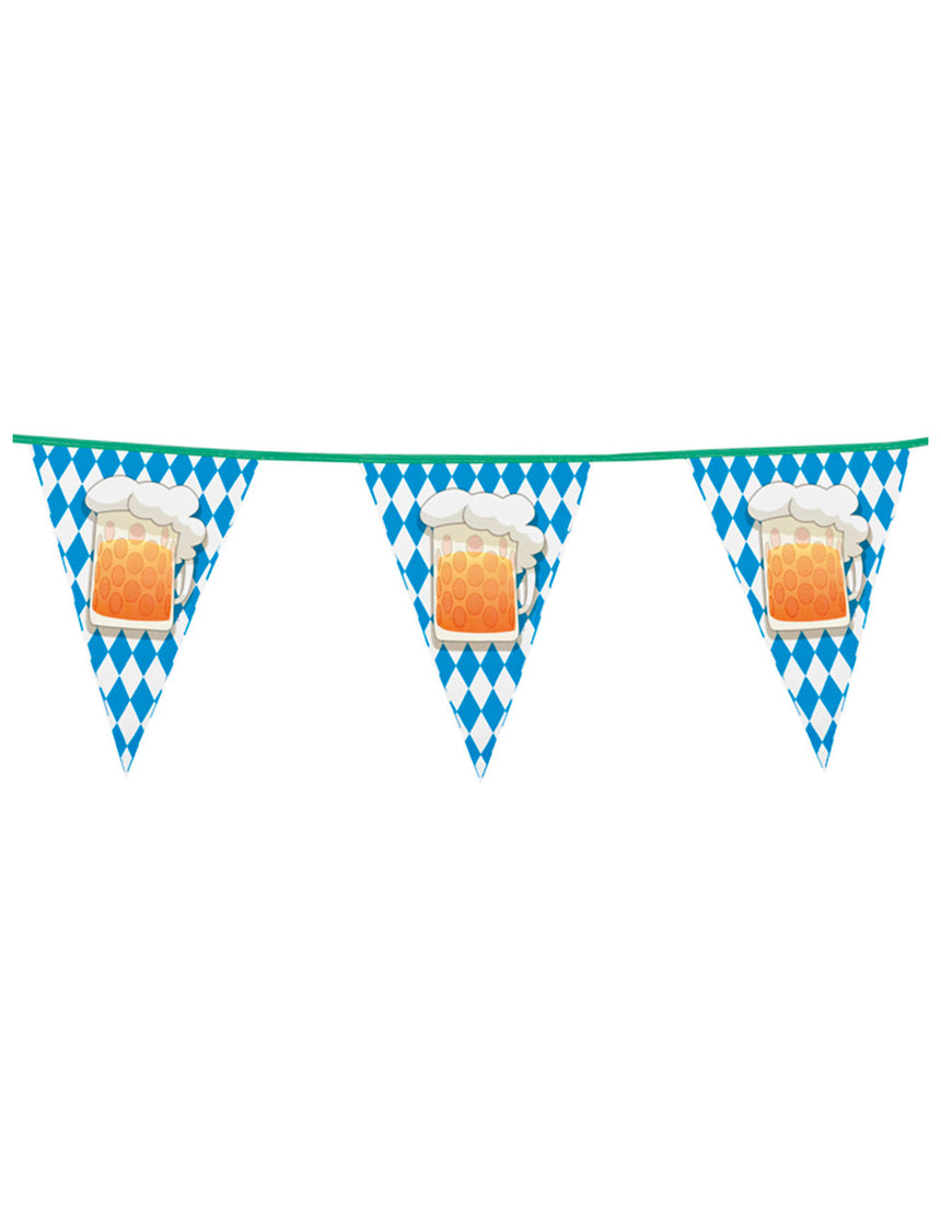 Guirlande à fanions fête de la bière 6 m