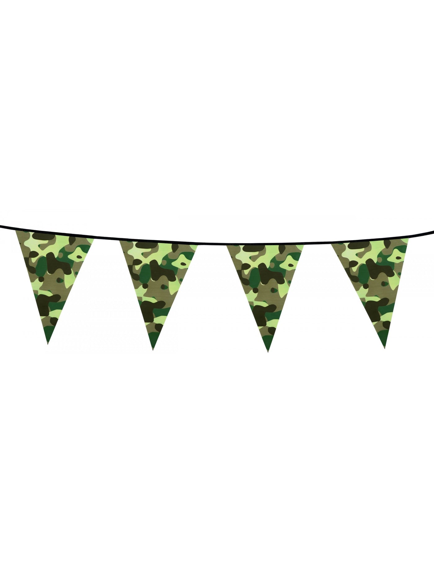 Guirlande fanions papier Camouflage 6 m