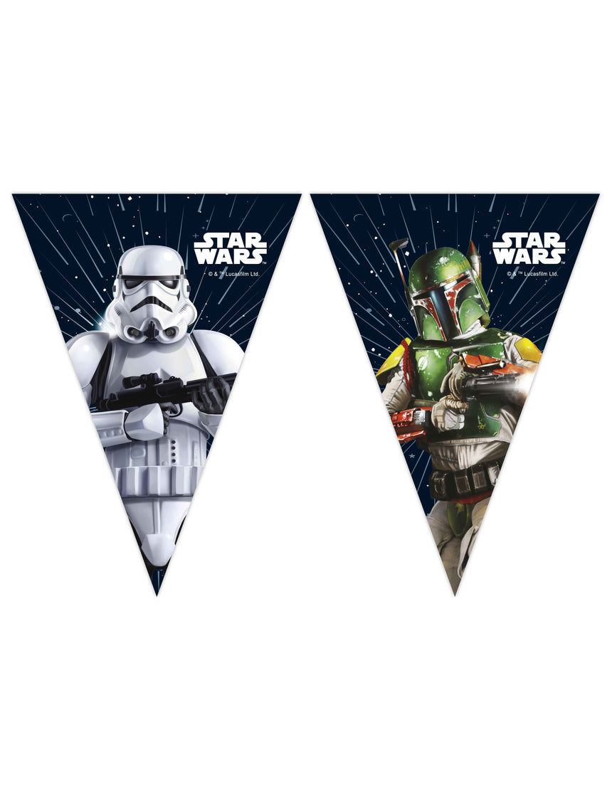 Guirlande fanions en papier Star Wars Galaxy 2,3 m