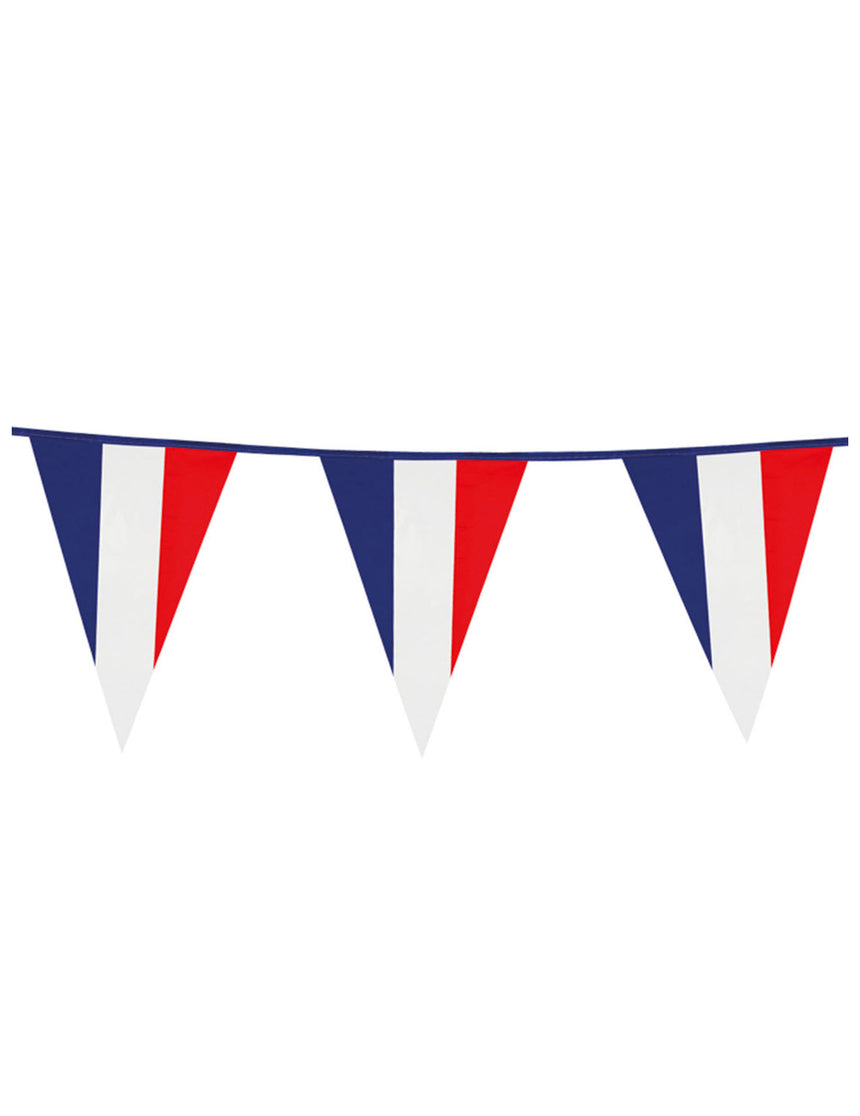 Guirlande à fanions drapeaux supporter France 10 m