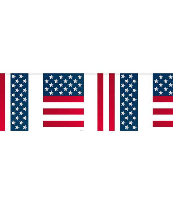 Guirlande fanions USA 10 mètres
