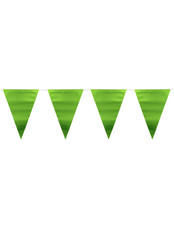 Guirlande fanions vert métallique 6 m