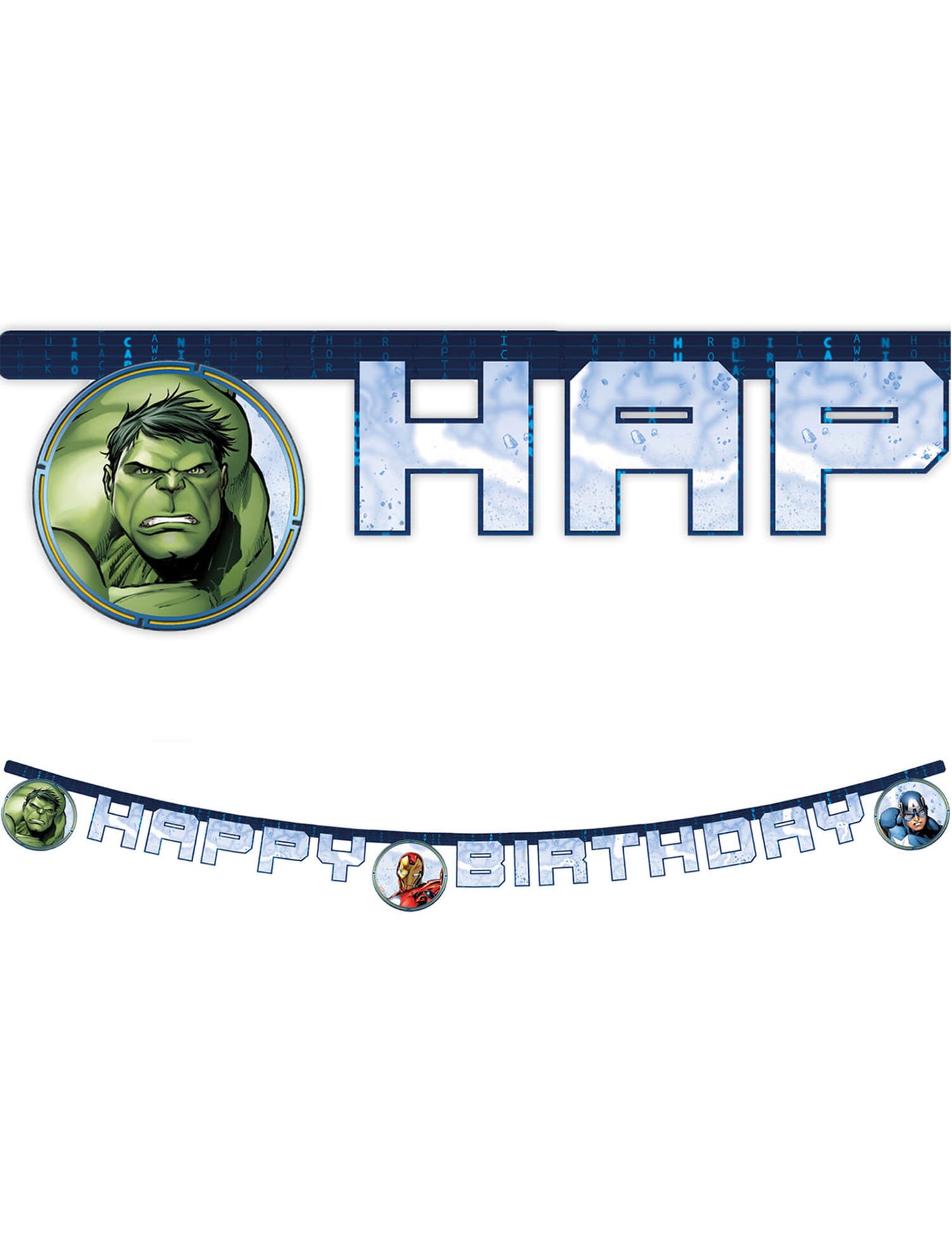 Guirlande happy birthday Avengers Mighty