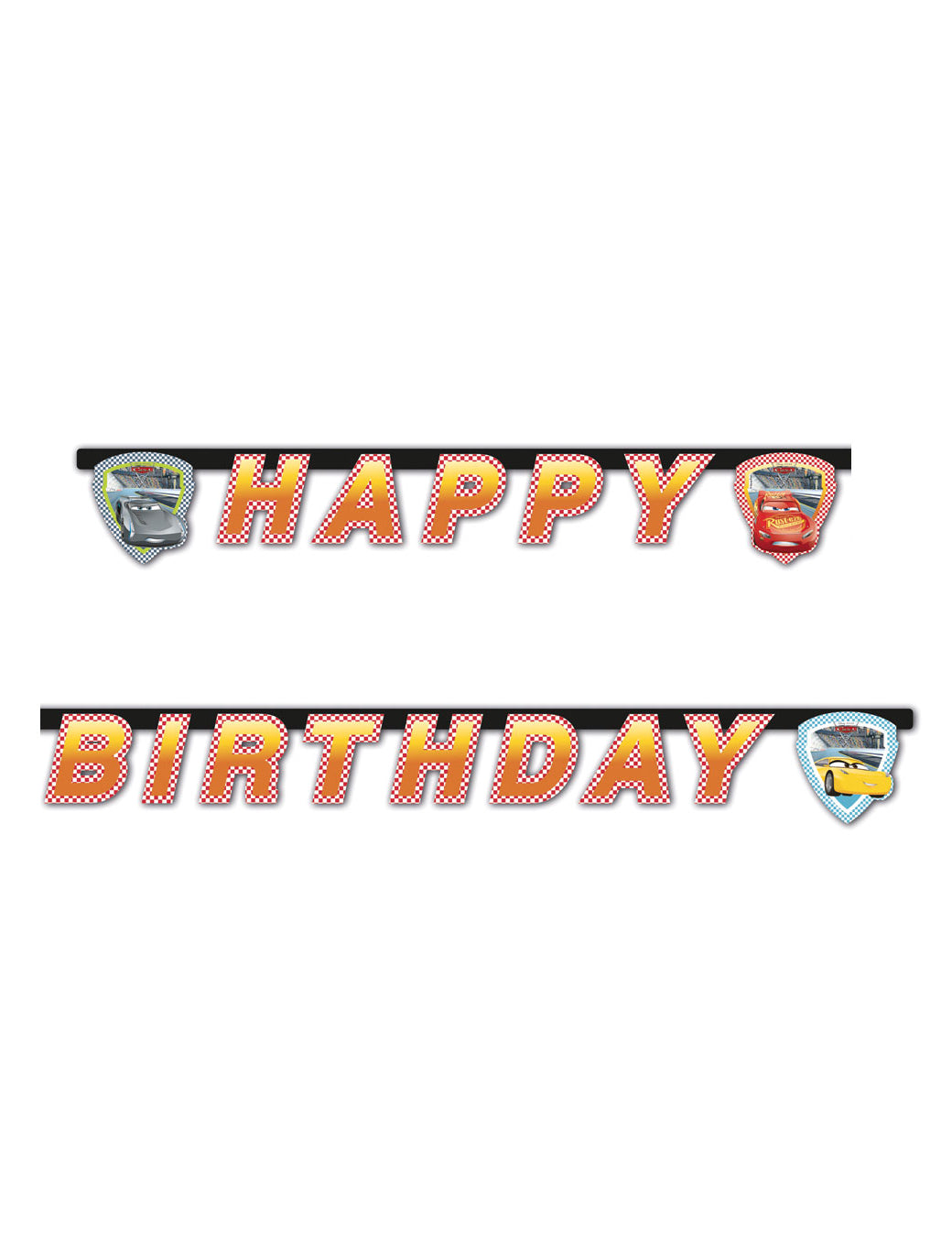 Guirlande Happy Birthday Cars 3 2 mètres