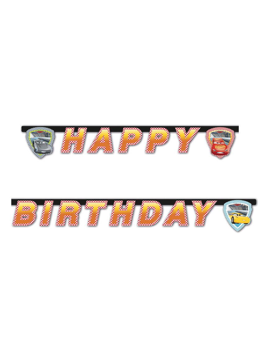 Guirlande Happy Birthday Cars 3 2 mètres