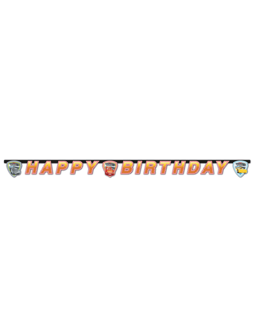 Guirlande Happy Birthday Cars 3 2 mètres