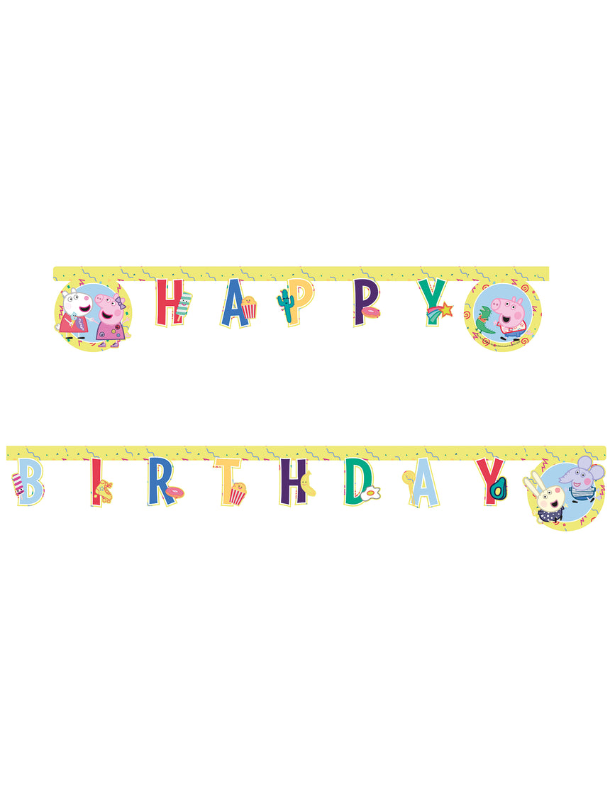 Guirlande Happy Birthday Peppa Pig 2 m