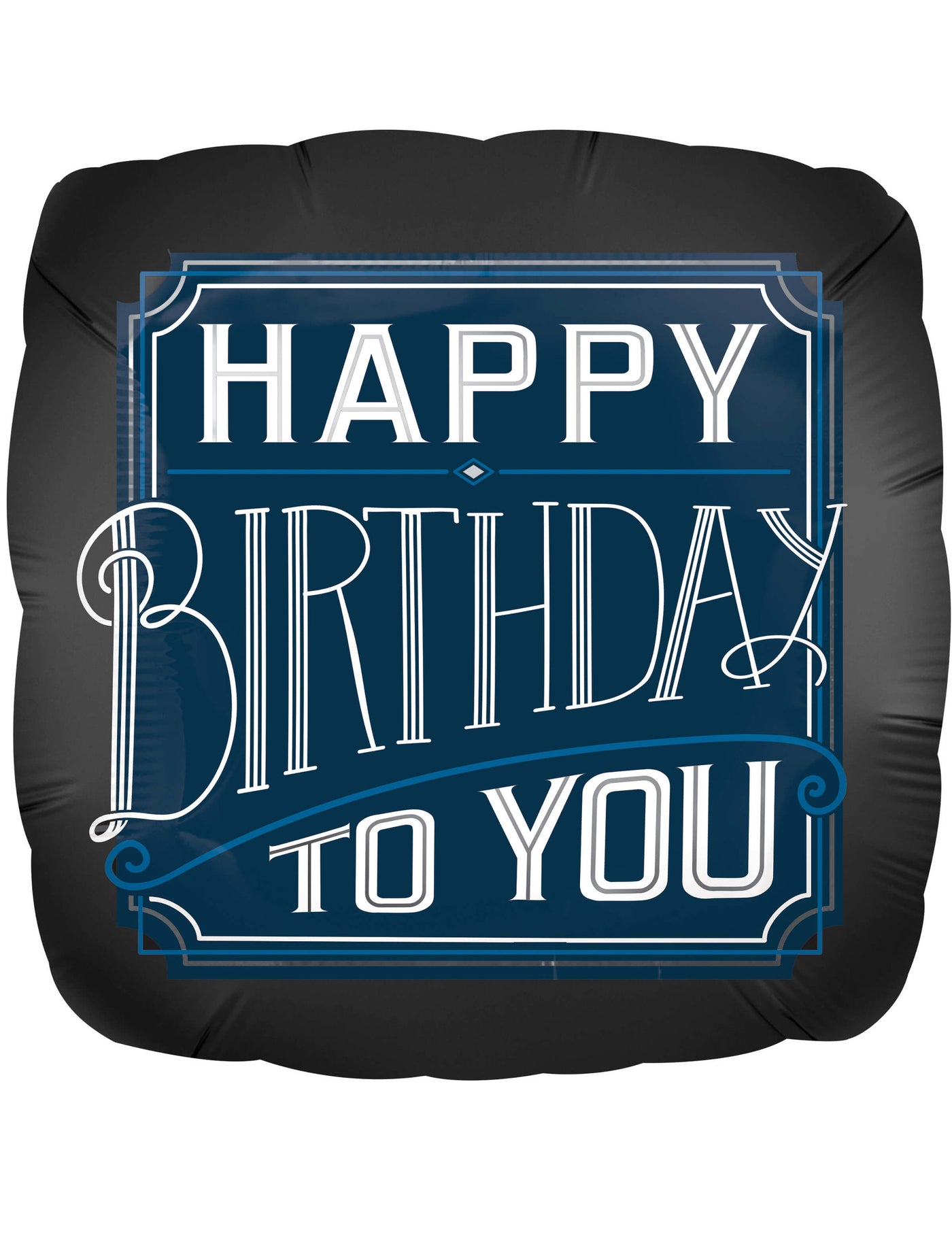 Ballon happy birthday to you 43 x 43 cm en aluminium carré