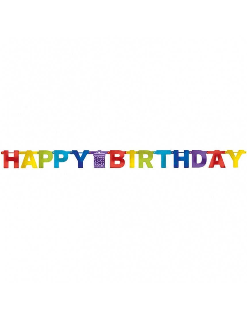 Guirlande Happy Birthday multicolore 213 cm