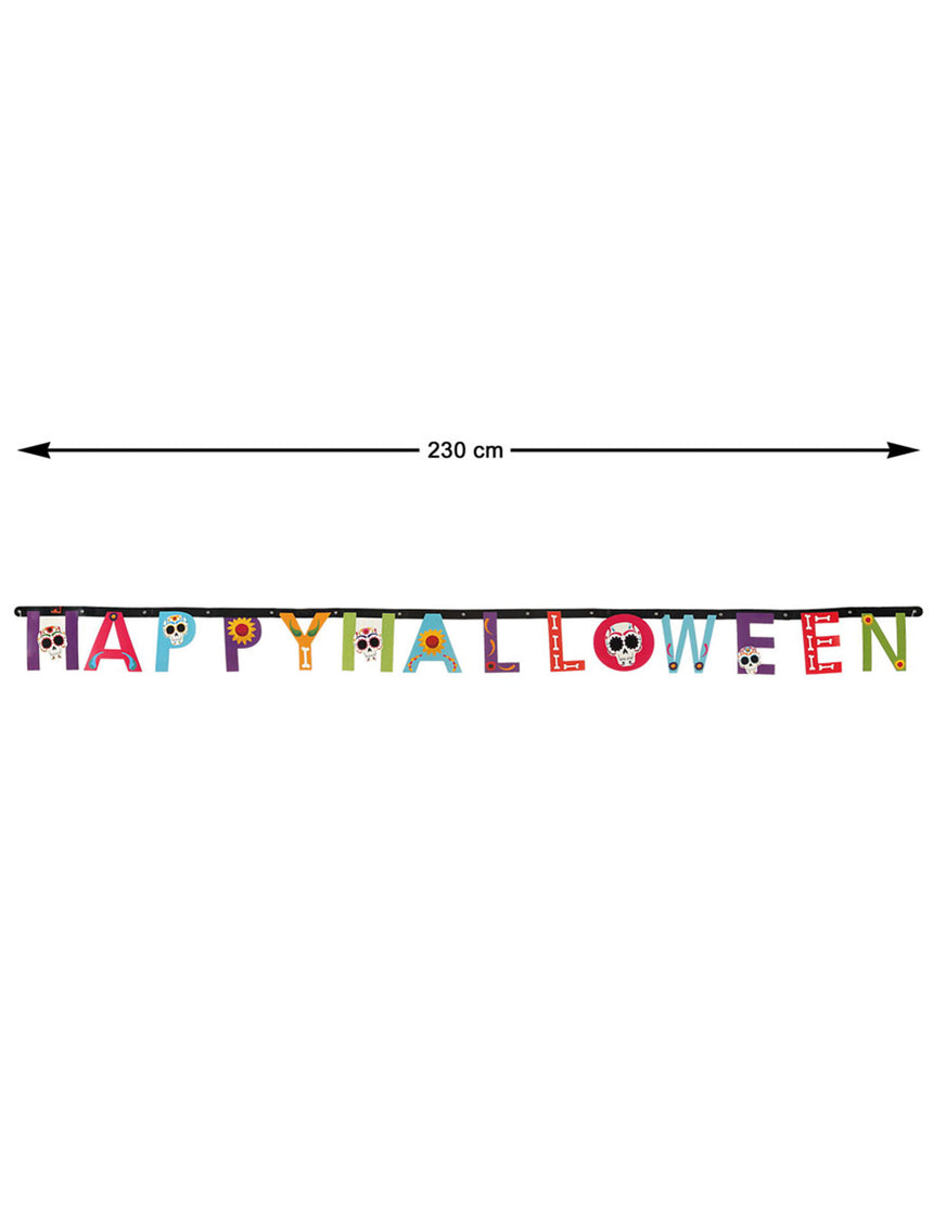Guirlande Happy Halloween Dia de los Muertos 230 cm