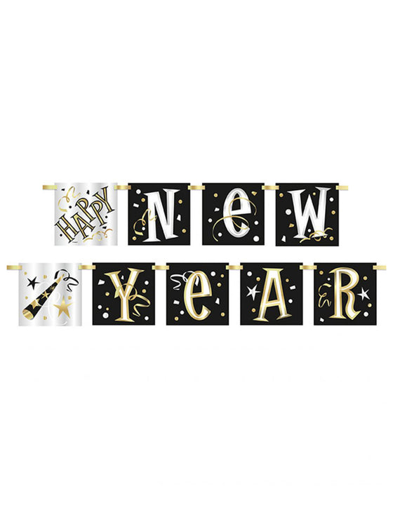 Guirlande en carton Happy New Year 1,50 m