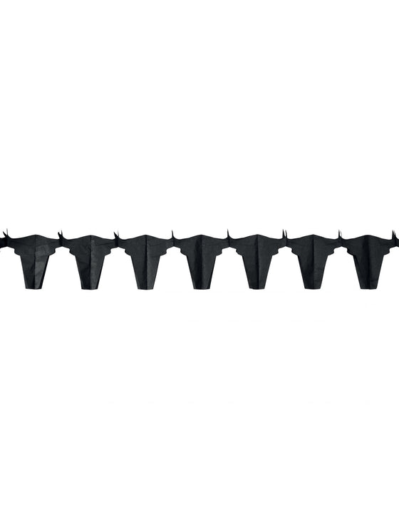 Guirlande papier ignifugé taureau noir4.5 m