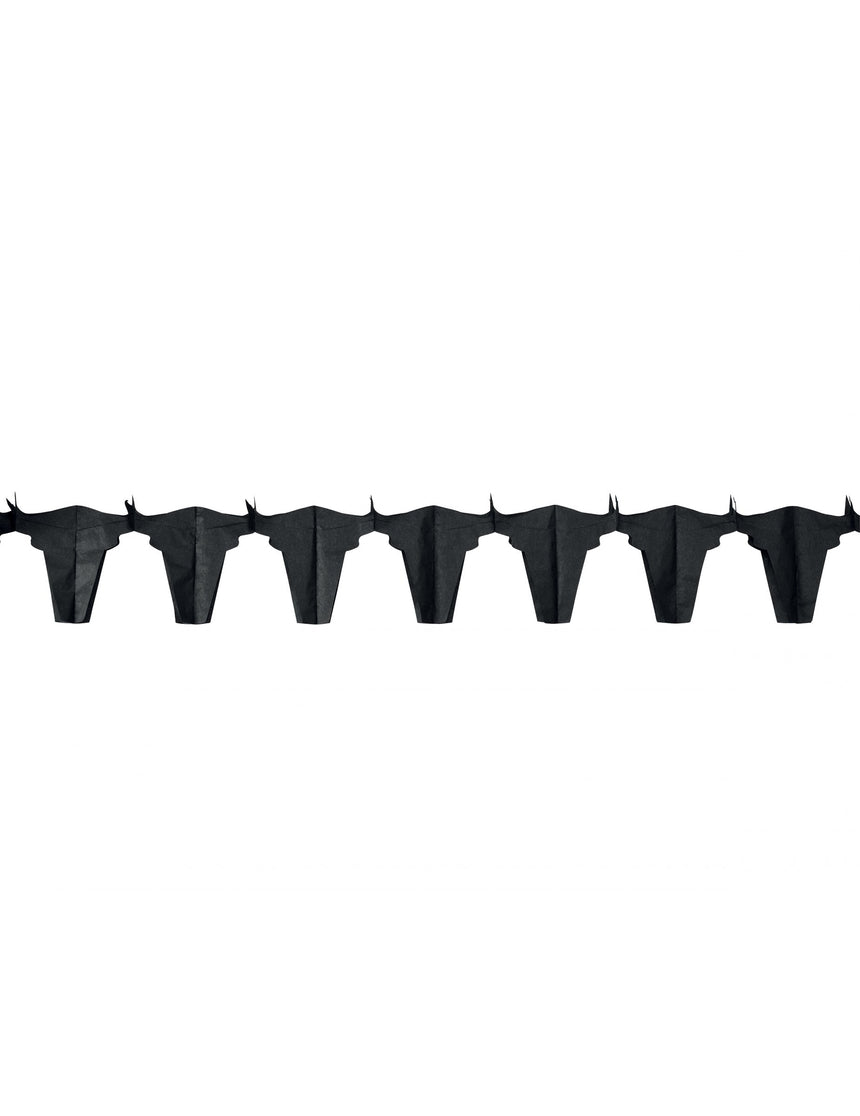 Guirlande papier ignifugé taureau noir4.5 m