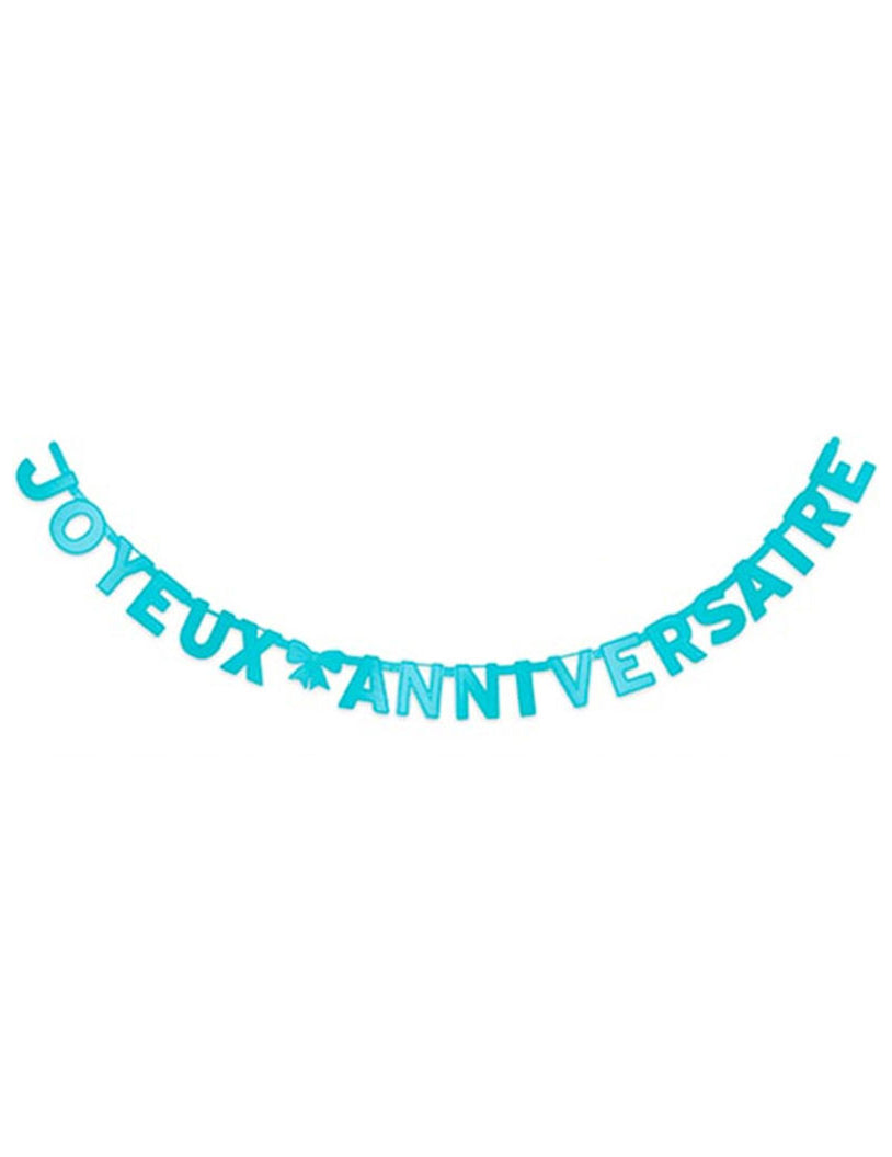 Guirlande Joyeux Anniversaire bleue 280 cm