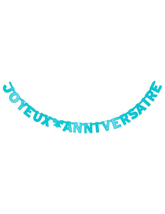Guirlande Joyeux Anniversaire bleue 280 cm