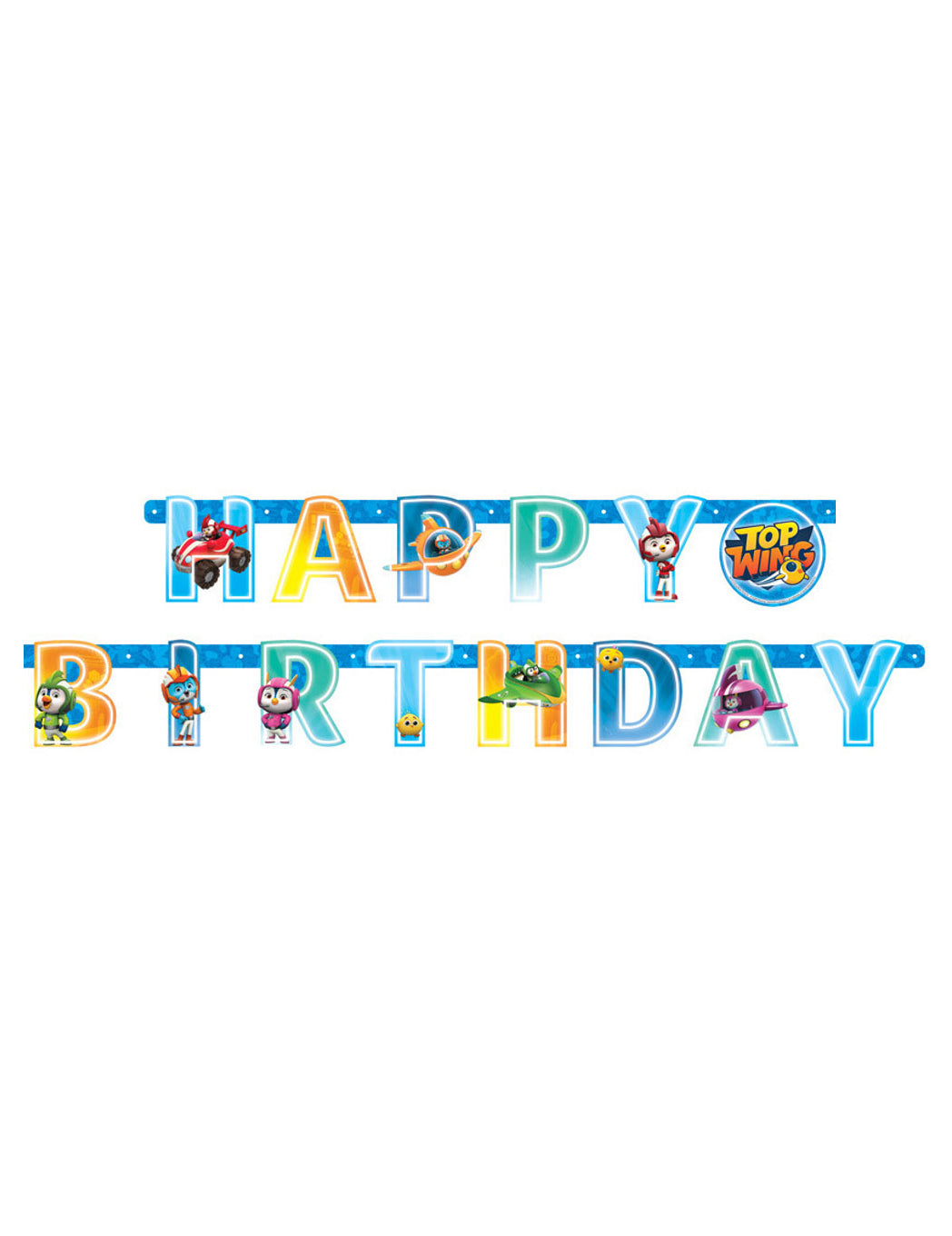 Guirlande lettres en papier Happy Birthday Top Wing 218 x 12 cm
