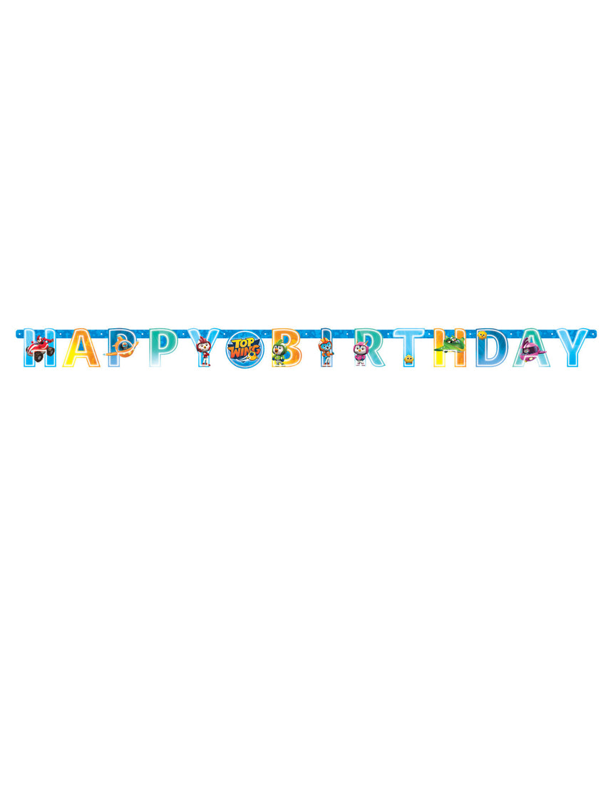 Guirlande lettres en papier Happy Birthday Top Wing 218 x 12 cm