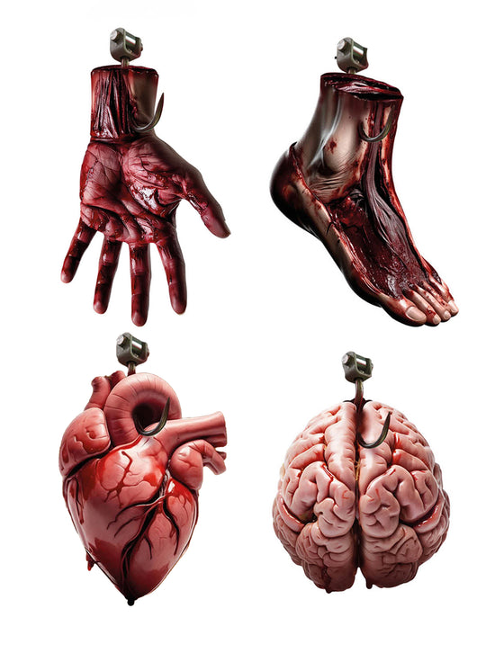 Guirlande en papier organes humains Halloween 3 m