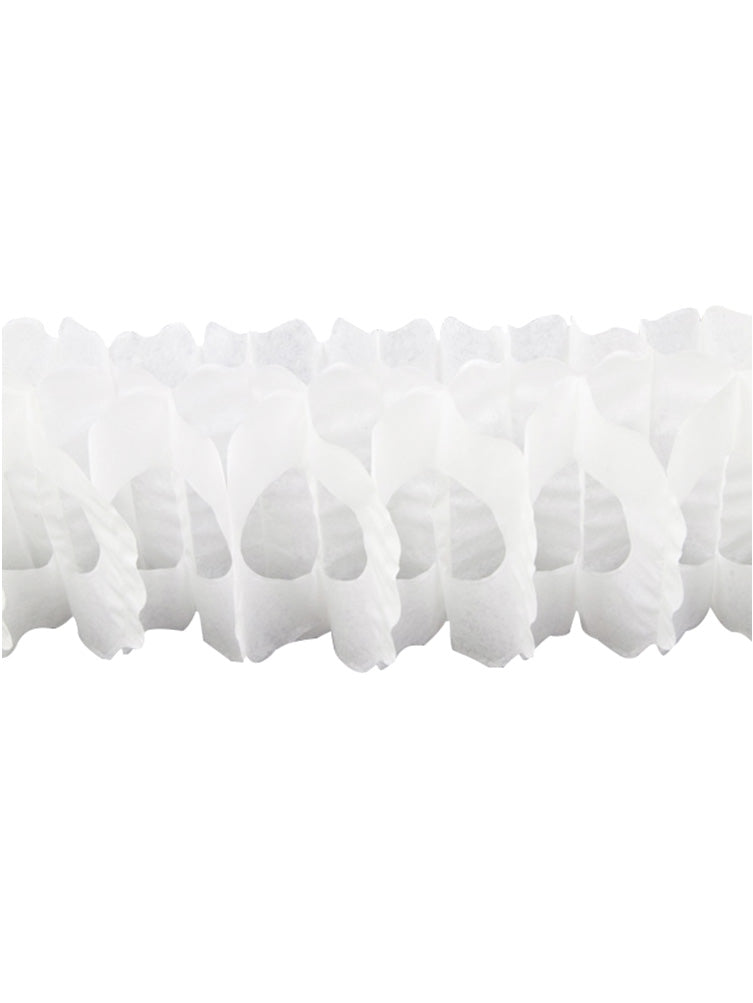 Guirlande papier blanche zinnia 15cm x 4m