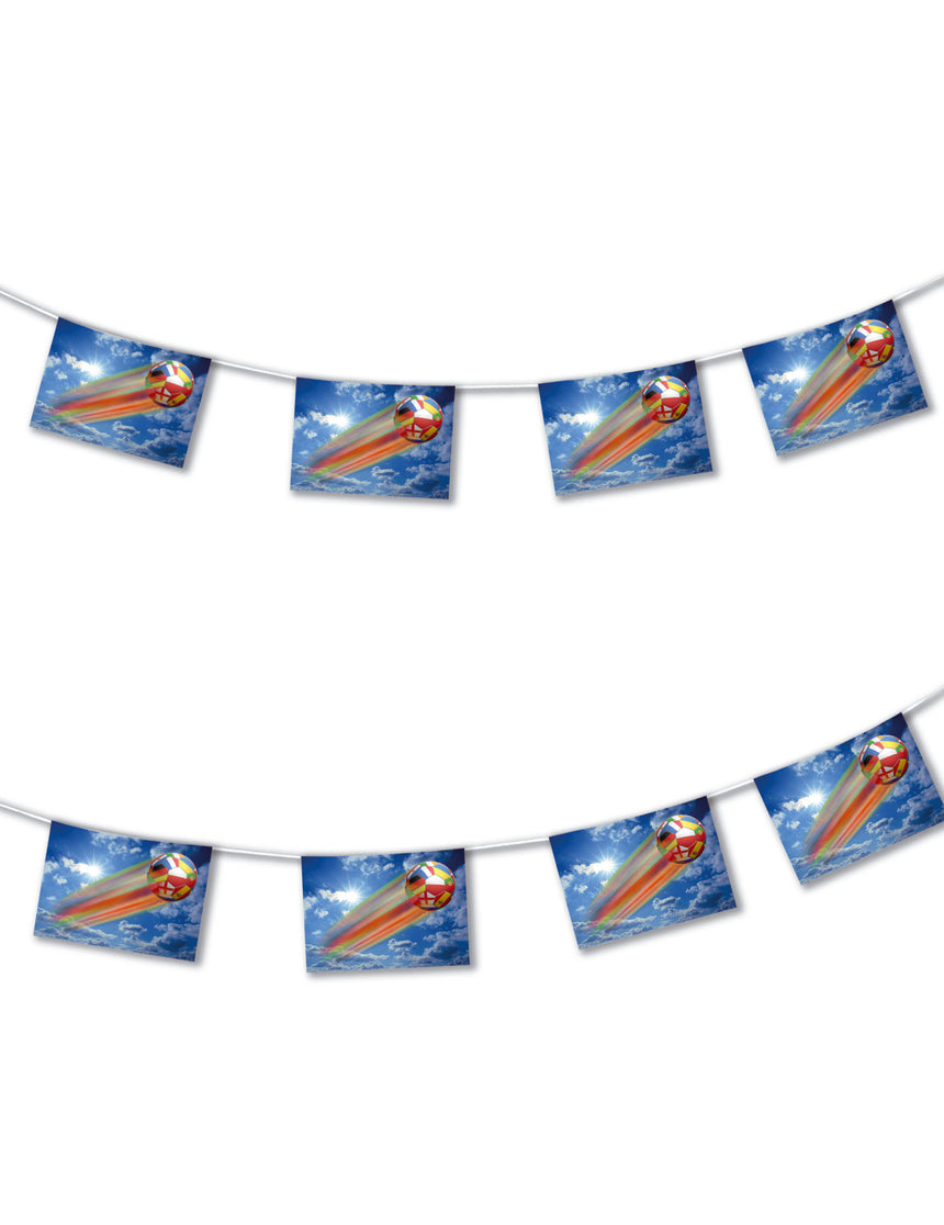 Guirlande papier ignifugé ballon filant 4,5 m décor foot