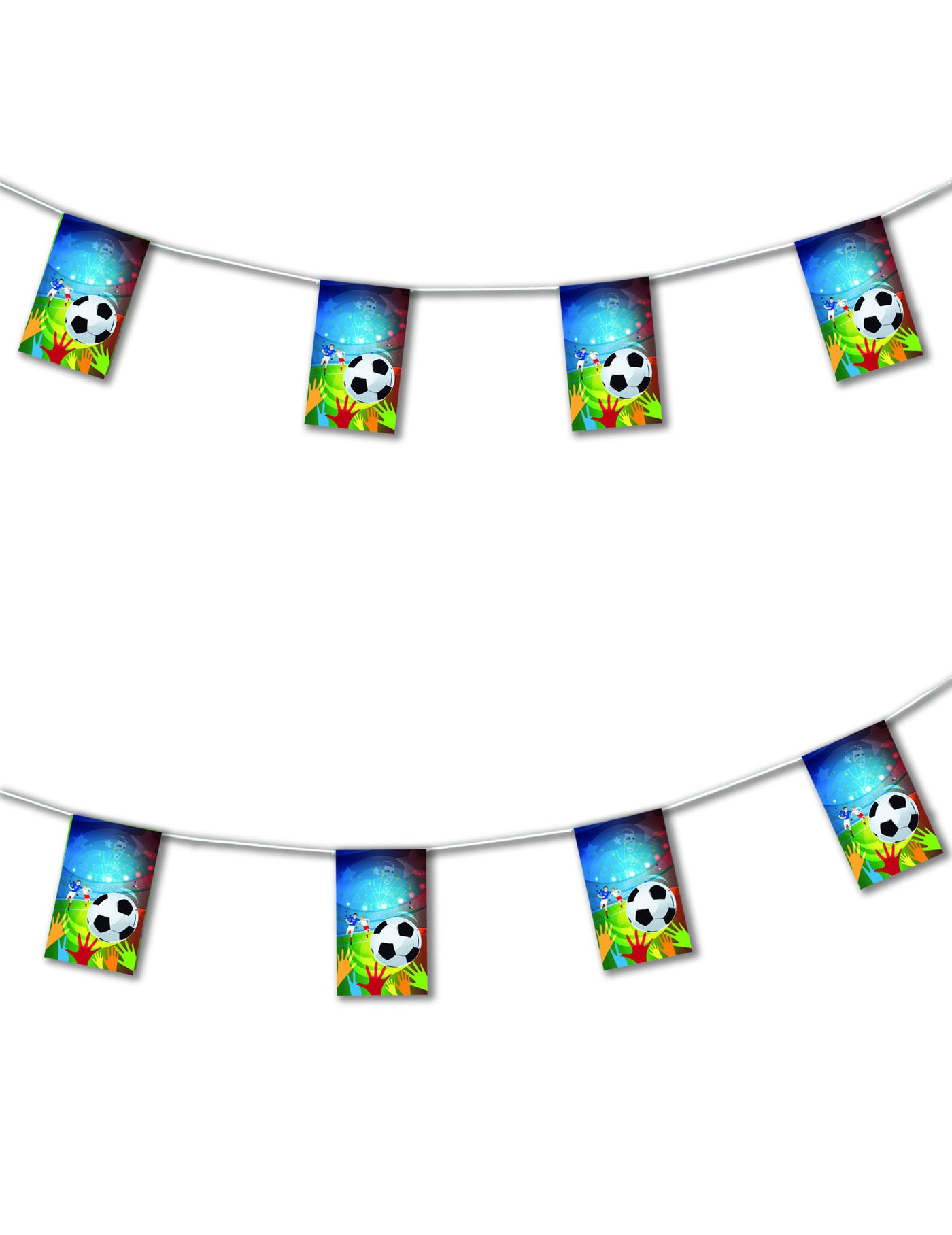 Guirlande papier ignifugé Football 4,5 m