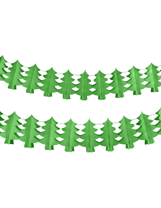 Guirlande papier ignifugé sapin vert 4,5 m
