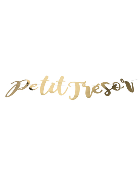 Guirlande Petit trésor lettres dorées métallisées 120 cm