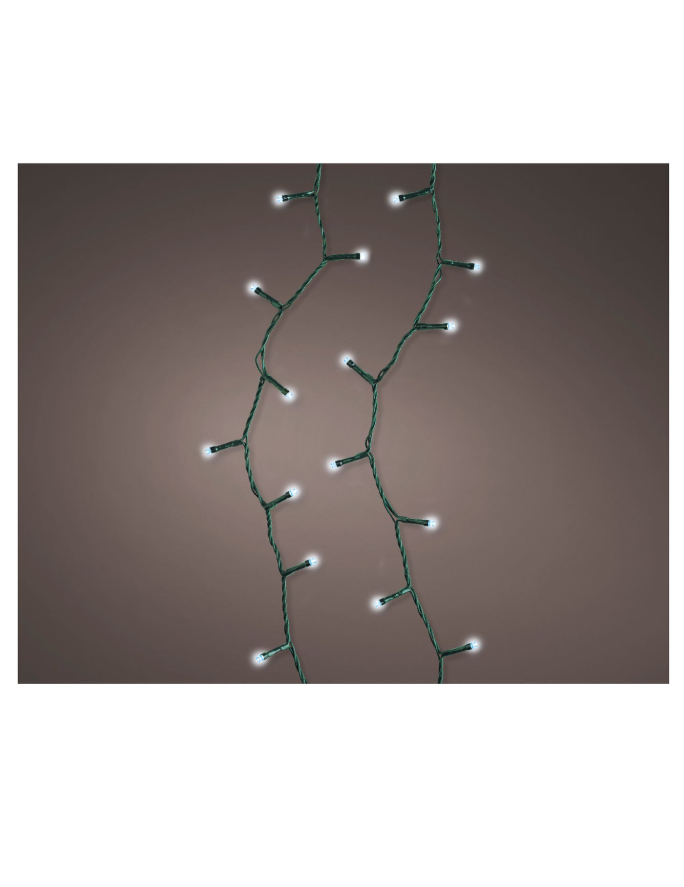 Guirlande lumineuse blanche 400 led 20 m blanc froid 8 fonctions