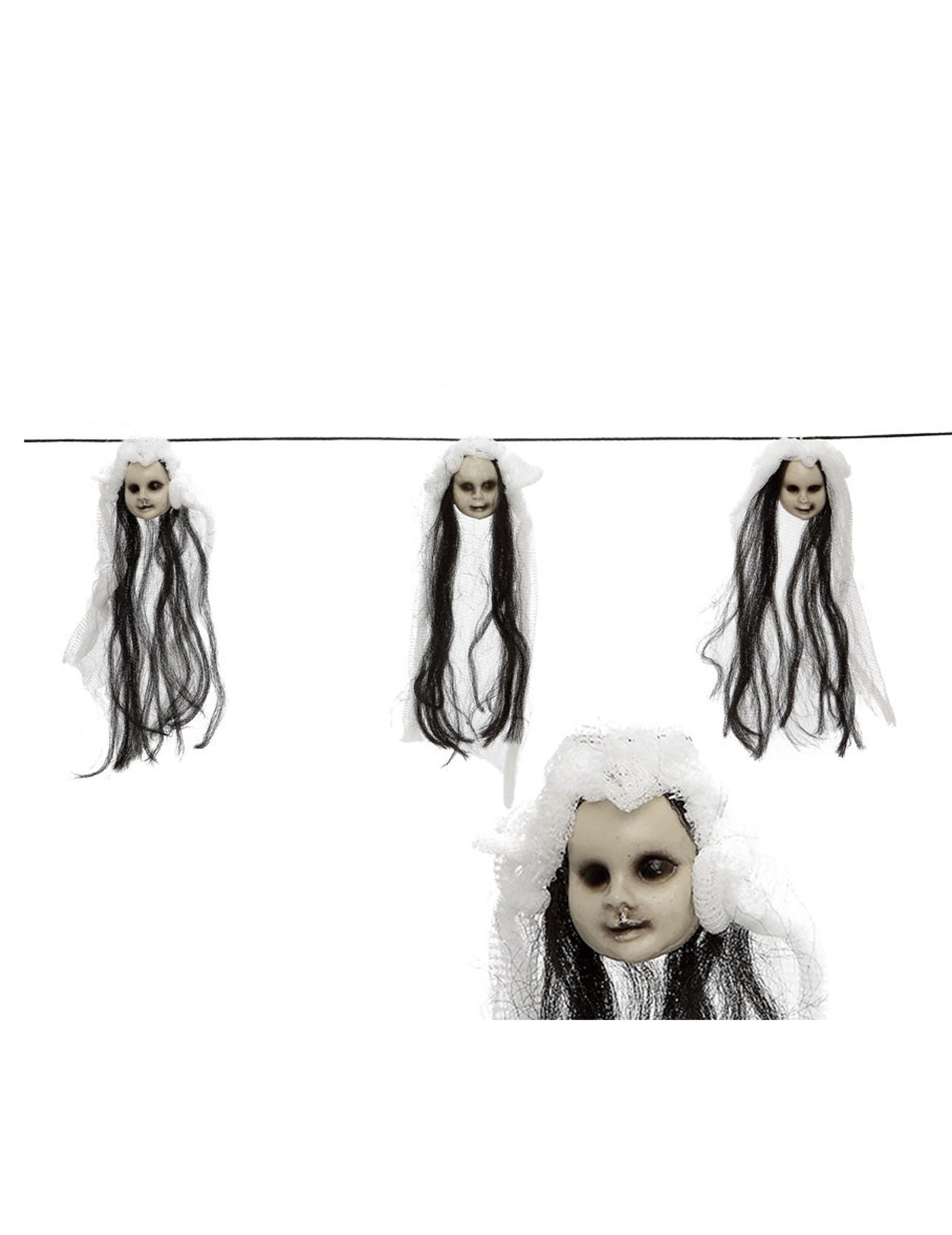 Guirlande têtes de poupées 153 cm