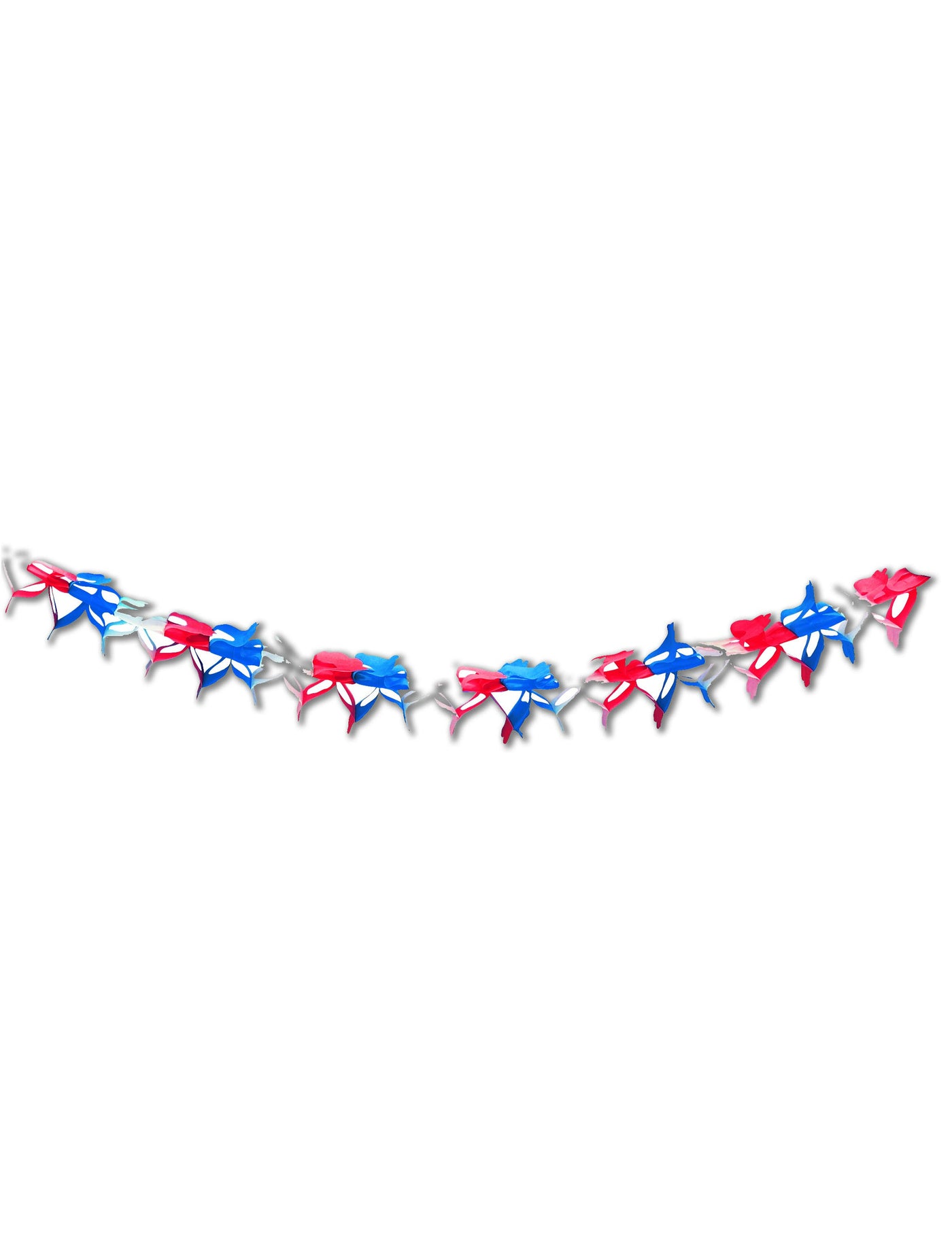Guirlande zinnia tricolore papier ignifugé 4,5 m