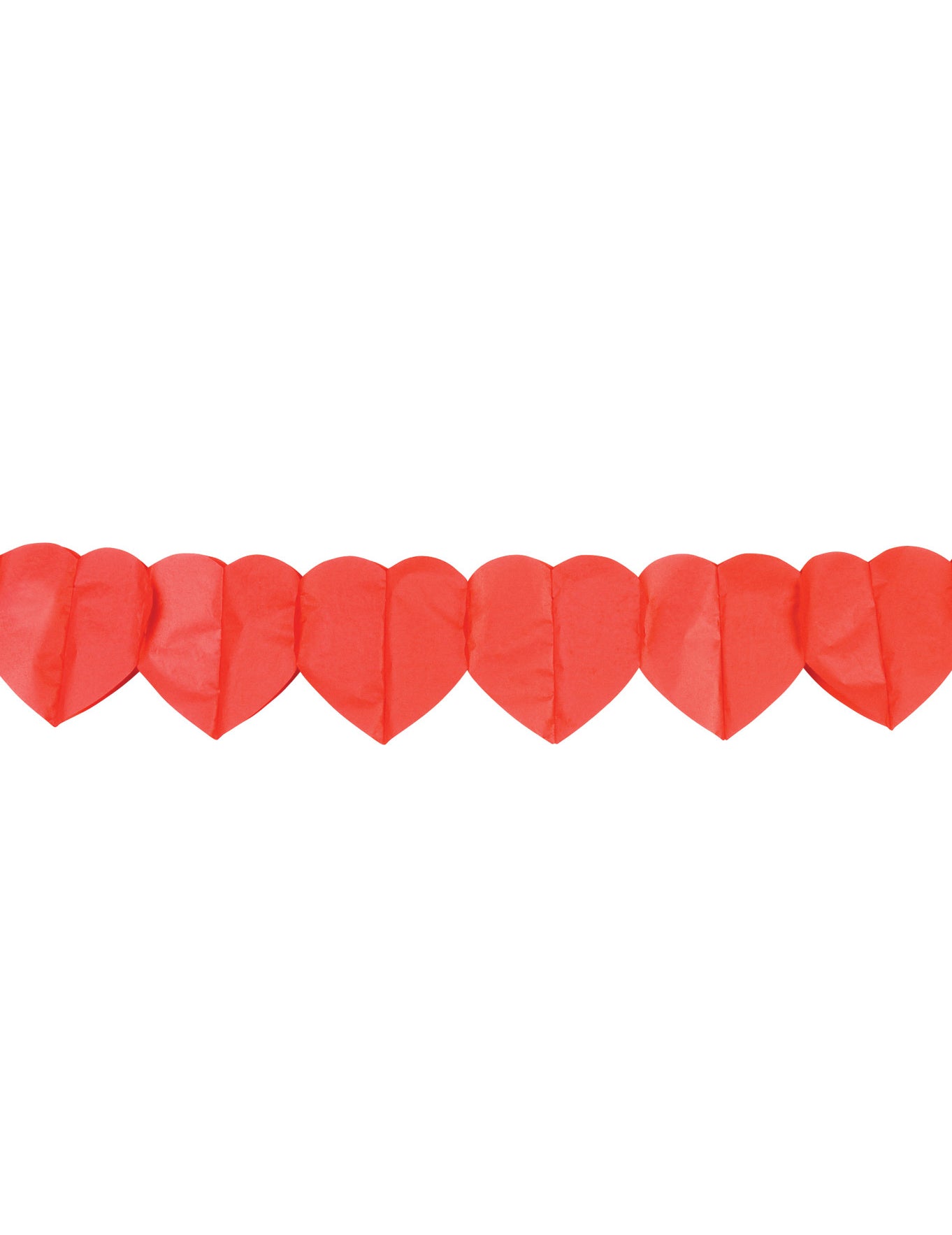 Guirlande papier coeurs rouges 4 m