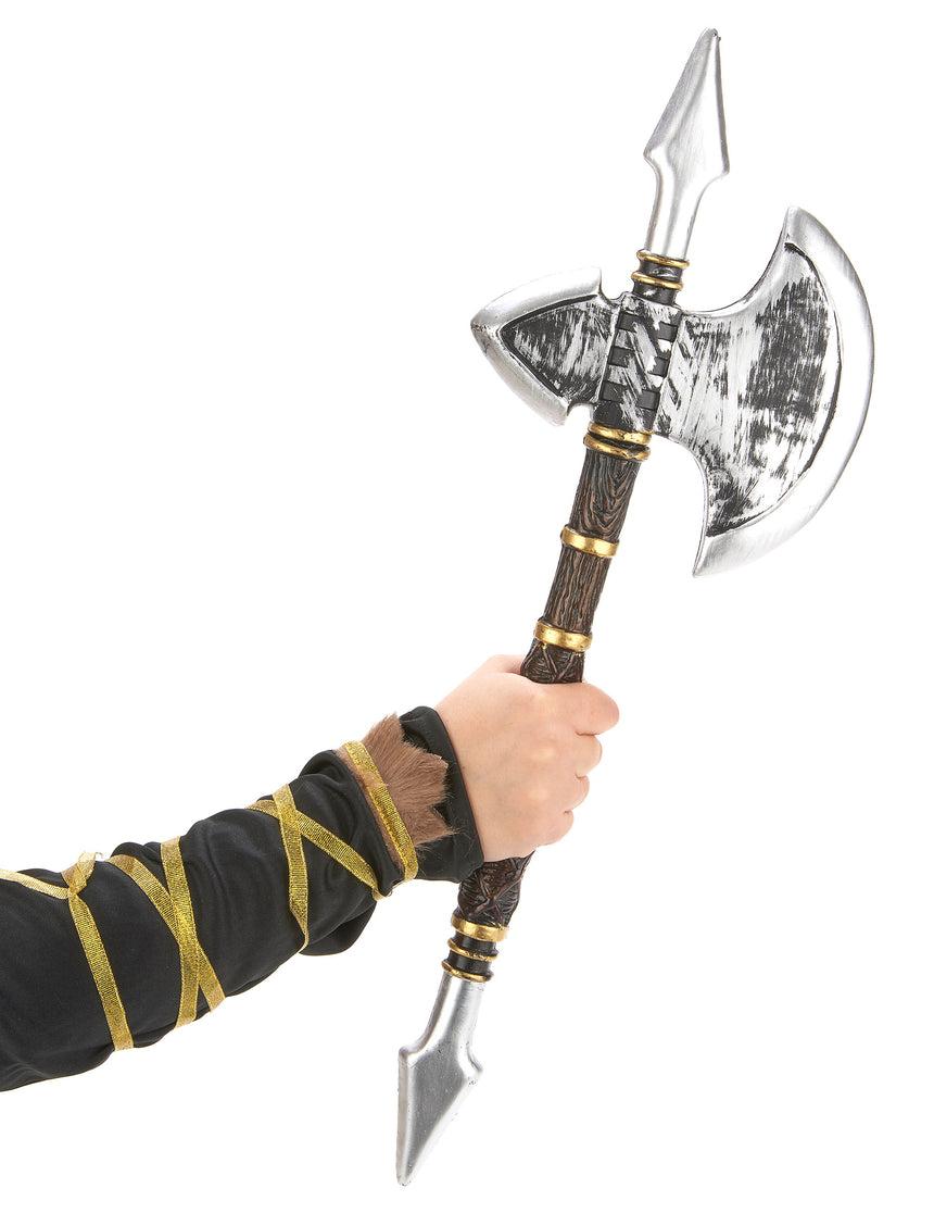 Hache pointes viking en plastique 60 cm