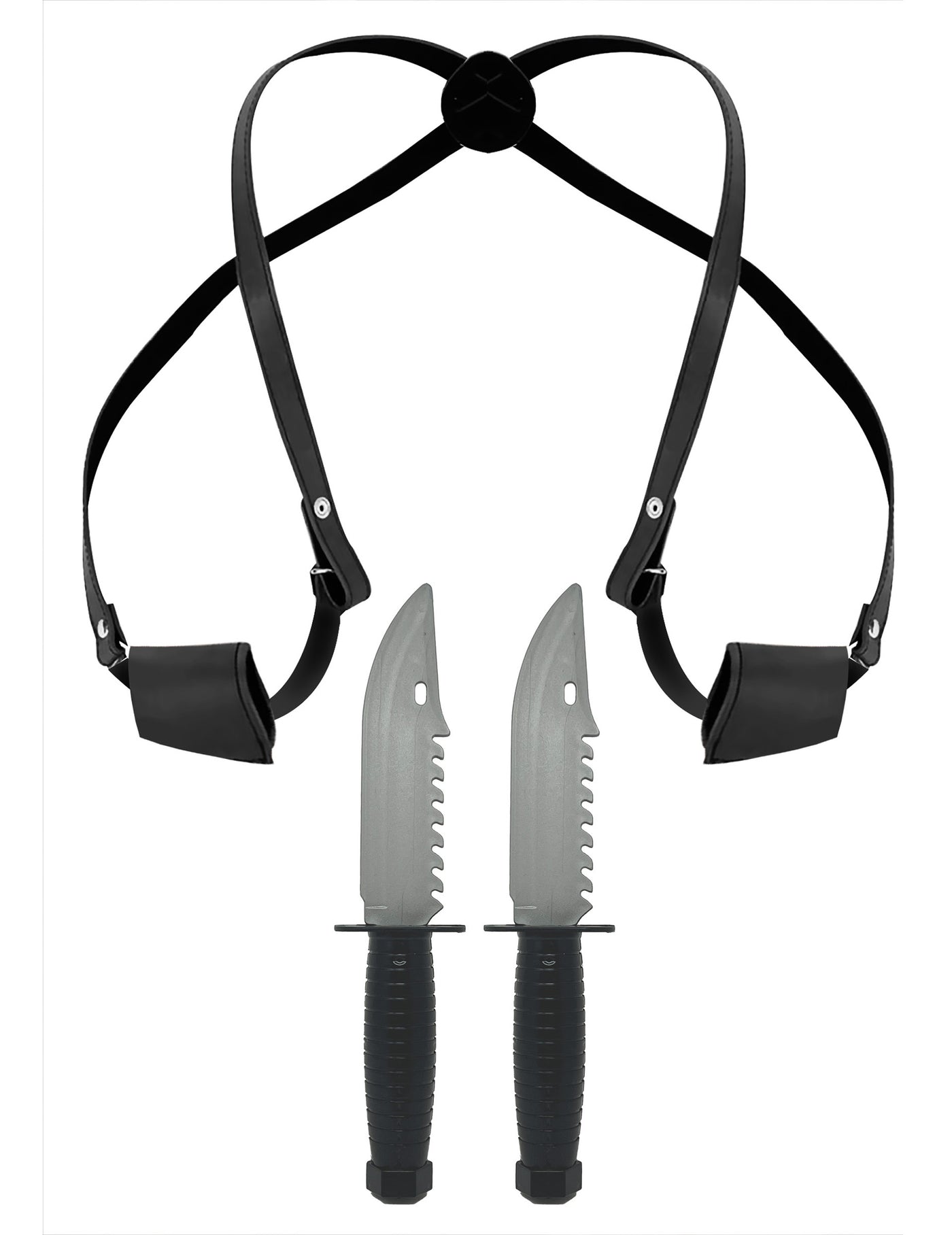 Holster avec 2 couteaux adulte